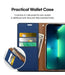 For iPhone 12 Pro Max Wallet Flip Denim Case Cover - Battery Mate