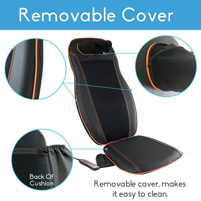 Full Body Back Seat Massager Cushion Shiatsu Chair Massage Pad Car Office Home - Battery Mate