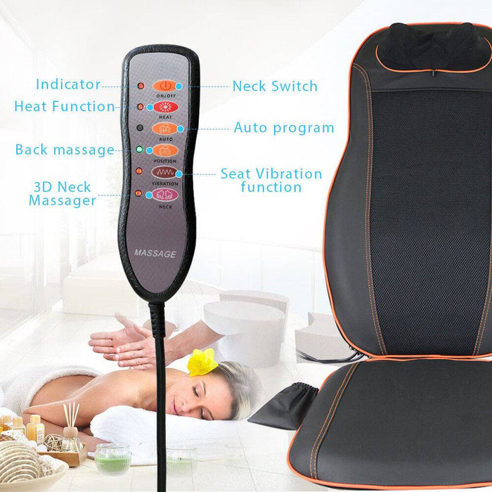 Full Body Back Seat Massager Cushion Shiatsu Chair Massage Pad Car