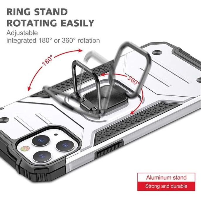 Green Shockproof Ring Case Stand Cover for iPhone 11 Pro - Battery Mate