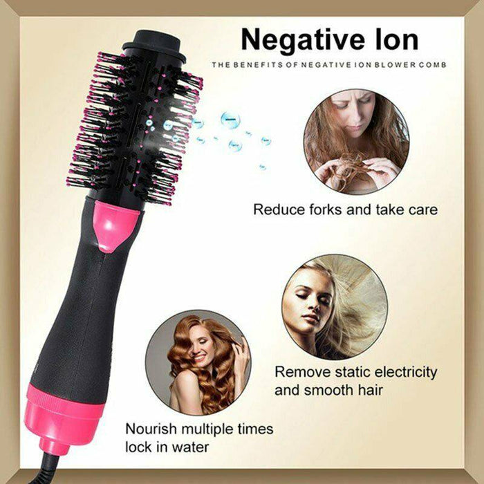 Hair Volumizer , Hot Blow Dry Brush Pro | 3 in 1 - Comb, Dryer, Straightner - Battery Mate