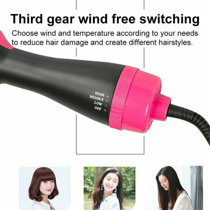 Hair Volumizer , Hot Blow Dry Brush Pro | 3 in 1 - Comb, Dryer, Straightner - Battery Mate