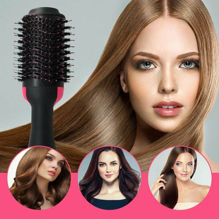 Hair Volumizer , Hot Blow Dry Brush Pro | 3 in 1 - Comb, Dryer, Straightner - Battery Mate