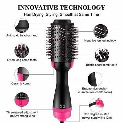 Hair Volumizer , Hot Blow Dry Brush Pro | 3 in 1 - Comb, Dryer, Straightner - Battery Mate