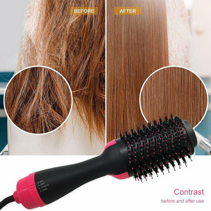 Hair Volumizer , Hot Blow Dry Brush Pro | 3 in 1 - Comb, Dryer, Straightner - Battery Mate