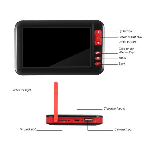 Industrial Endoscope Camera 1080P HD 4.3'' Screen Borescope Inspection Camera - Battery Mate