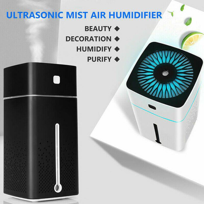 LED Air Humidifier Aroma Aromatherapy Diffuser Essential Oil Ultrasonic Purifier - Battery Mate