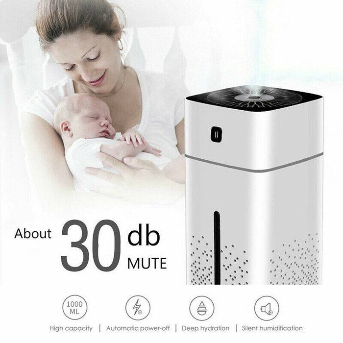 LED Air Humidifier Aroma Aromatherapy Diffuser Essential Oil Ultrasonic Purifier - Battery Mate