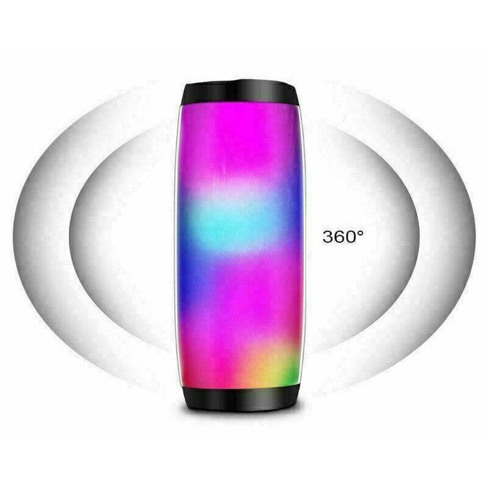 LED Bluetooth Speaker Music Light Speaker with Radio (Black) - Battery Mate