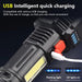 LED Super Bright Flashlight, Rechargeable Outdoor Multi-Functional Waterproof Led - Battery Mate