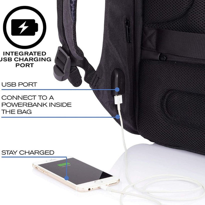 Lightweight Anti-Theft Waterproof Backpack with USB Port - Battery Mate