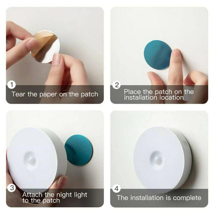 Night Light Body Induction Lamp USB Rechargeable Wall Mount - Battery Mate