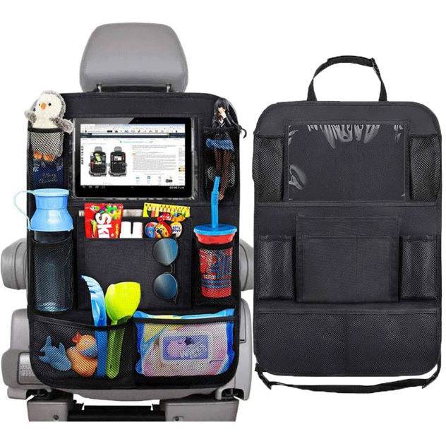 Premium Car Seat Back Organiser Multi Pocket Storage Bag Organizer Holder Travel - Battery Mate