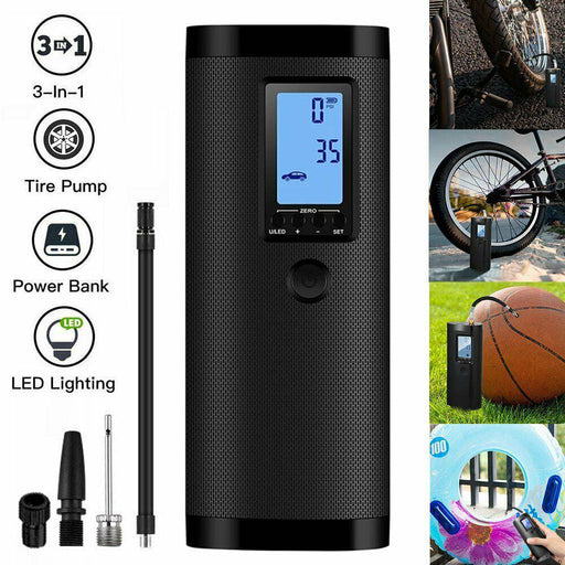 Rechargeable Electric Air Compressor Car Bicycle Inflator Tire Pump Portable - Battery Mate