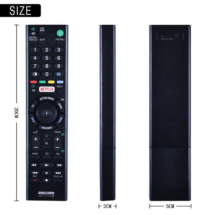 RMT-TX100A For Sony Netflix TV Remote Control KD-55X9000C KD-65X9000C - Battery Mate