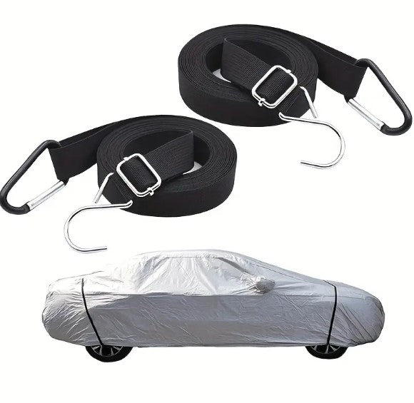 Secure Car Cover Universal Fit Wind Protector Straps XXL 530cm to 580cm - Battery Mate