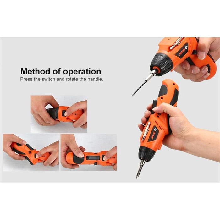 Smart Cordless Rechargeable Screw driver | 45 Pcs Set - Battery Mate