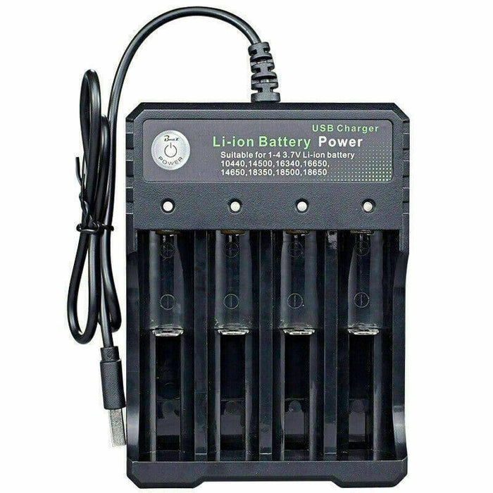 Smart USB 18650 Battery Charger 1 2 4 Slots for 3.7V Rechargeable Battery Charge - Battery Mate