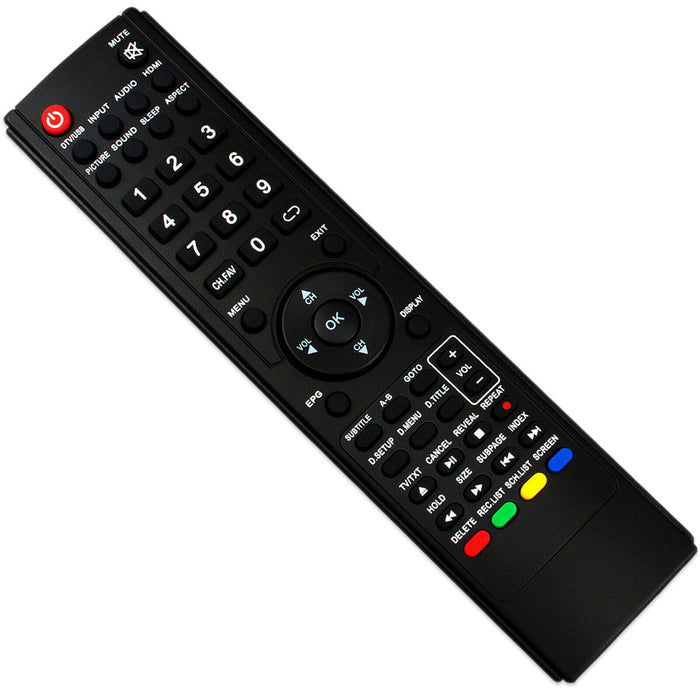 TEAC Compatible 0118020315 TV Remote Control LCDV2656HDR LCDV3256HDR LCDV2681FHD LCD AU - Battery Mate