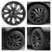 Tesla Model 3 Wheel 18" Hub Cap Replacement ABS Rim Cover Set of 4 Matte Black - Battery Mate