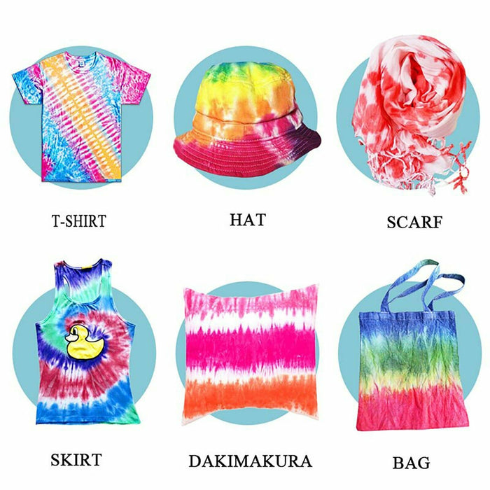 Tie Dye Kit 5 Colours Kits One Step Fabric Rainbow Neon Carousel Ultimate Art AU - Battery Mate