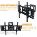 TV Wall Mount Bracket Full Motion Tilt Swivel Pivot 32 40 43 50 55 60 65 70 Inch - Battery Mate